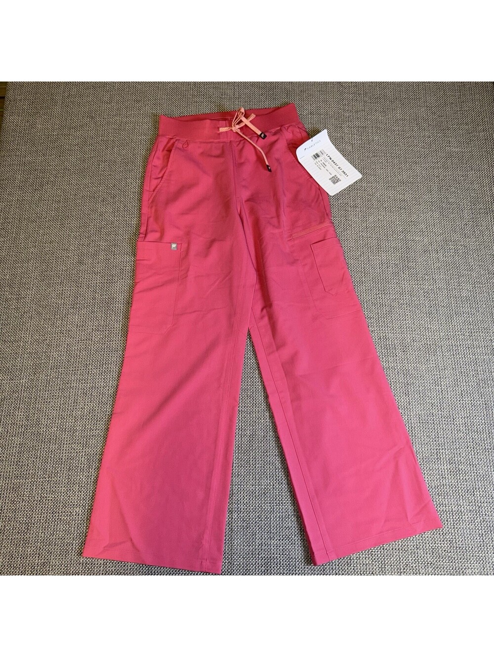 Fabletics high rise wide leg scrub pants Sz XS/Small Short Pink NWOT